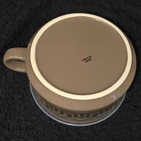 DOWAN 24oz Mosaian Ceramic Soup Mugs with Lids (Set of 2) - Picture 5 of 9